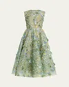 Bronx And Banco Saba Sleeveless Floral-embroidered Midi Dress