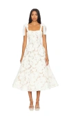 Bronx And Banco Sabrina Midi Dress In Cream