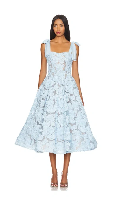 Bronx And Banco Sabrina Midi Dress In Powder Blue