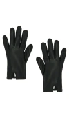 Bronx And Banco Short Faux Leather Gloves In Black
