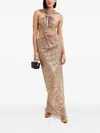 Bronx And Banco Sol Sequin Cut-out Dress In Gold
