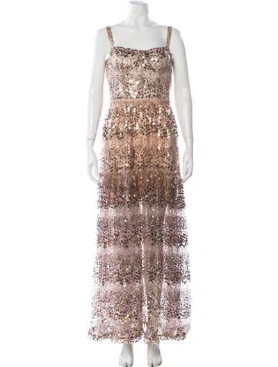 Pre-owned Bronx And Banco Square Neckline Long Dress