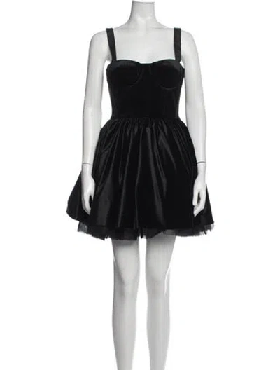 Pre-owned Bronx And Banco Square Neckline Mini Dress In Black