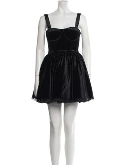 Pre-owned Bronx And Banco Square Neckline Mini Dress W/ Tags In Black