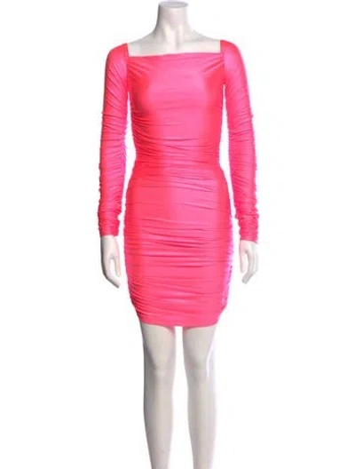 Pre-owned Bronx And Banco Square Neckline Mini Dress W/ Tags In Pink