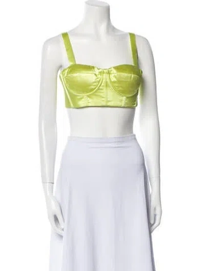 Pre-owned Bronx And Banco Square Neckline Sleeveless Crop Top In Pink