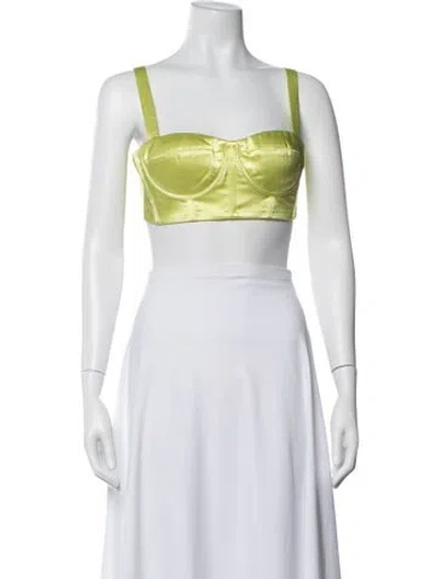 Pre-owned Bronx And Banco Square Neckline Sleeveless Crop Top In Pink