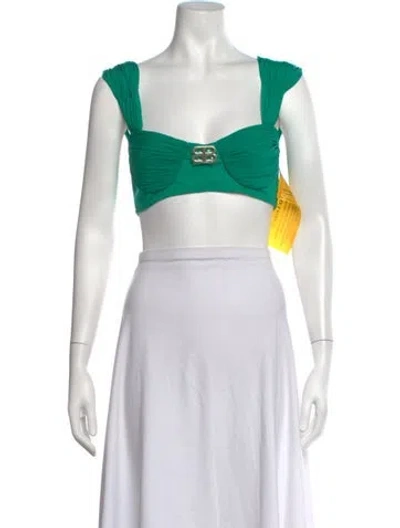 Pre-owned Bronx And Banco Square Neckline Sleeveless Crop Top W/ Tags In Pink