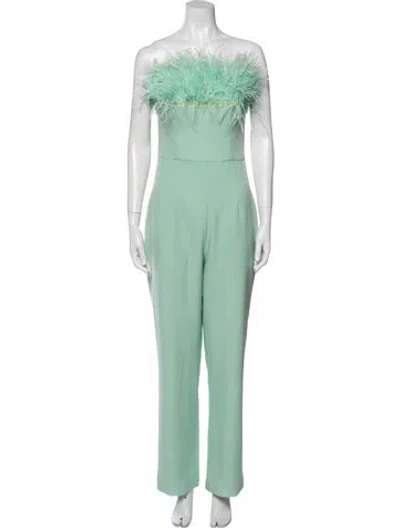 Pre-owned Bronx And Banco Strapless Jumpsuit In Green