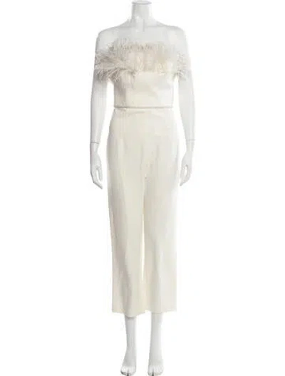 Pre-owned Bronx And Banco Strapless Jumpsuit In Neutrals