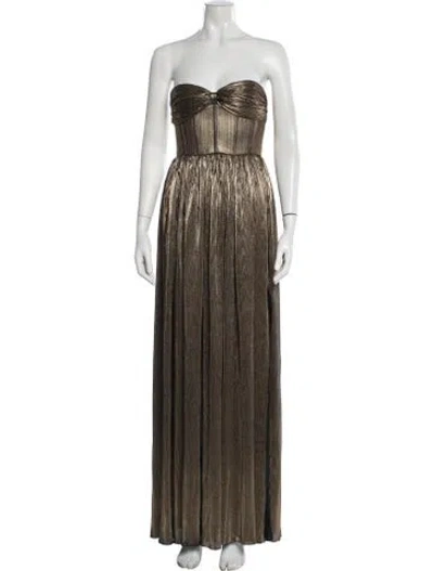 Pre-owned Bronx And Banco Strapless Long Dress