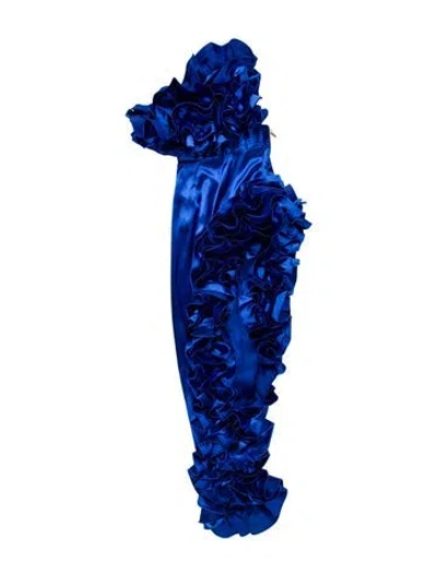 Pre-owned Bronx And Banco Strapless Long Dress In Blue