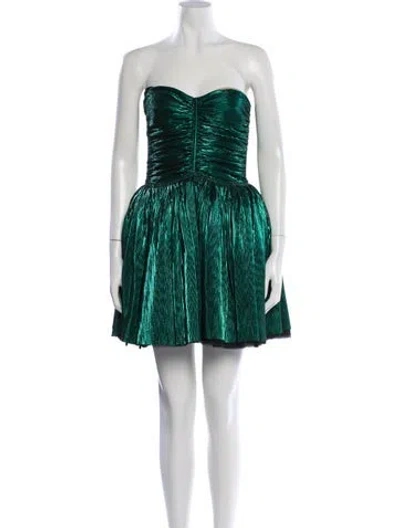 Pre-owned Bronx And Banco Strapless Mini Dress In Green