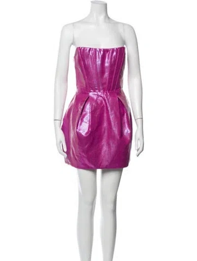 Pre-owned Bronx And Banco Strapless Mini Dress In Pink
