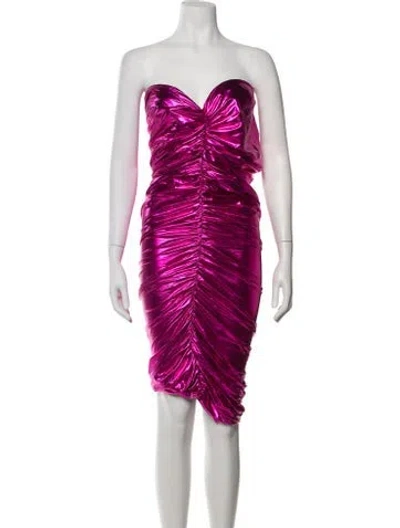 Pre-owned Bronx And Banco Strapless Mini Dress In Pink