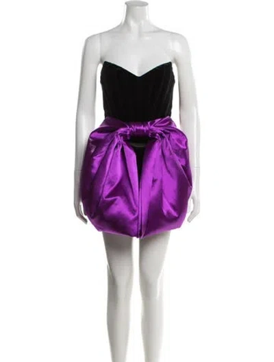 Pre-owned Bronx And Banco Strapless Mini Dress In Purple