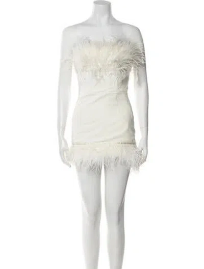 Pre-owned Bronx And Banco Strapless Mini Dress In White
