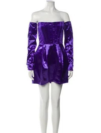 Pre-owned Bronx And Banco Striped Mini Dress W/ Tags In Purple
