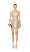 Bronx And Banco Tessa Deep V-neck Sequin Mini Dress In Multi
