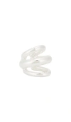 Bronx And Banco Triple Dome Ear Cuff In Metallic
