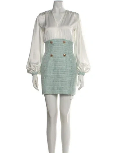 Pre-owned Bronx And Banco Tweed Pattern Mini Dress In Multi