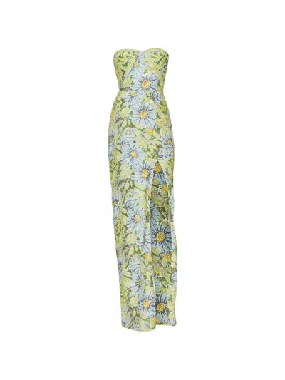 Bronx And Banco Veronica Maxi Dress In Green