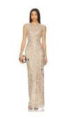 Bronx And Banco Violet Maxi Dress In Neutral