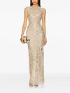 Bronx And Banco Violet Sequin-embellished Maxi Dress In Neutral