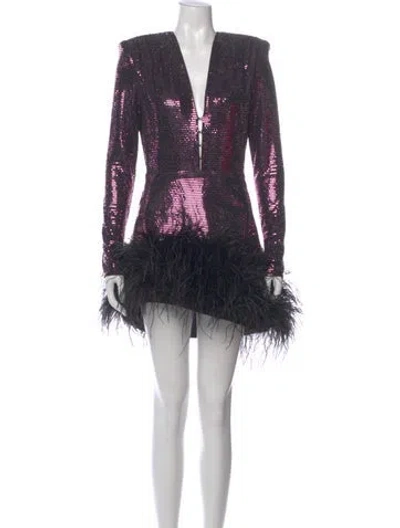 Pre-owned Bronx And Banco V-neck Mini Dress