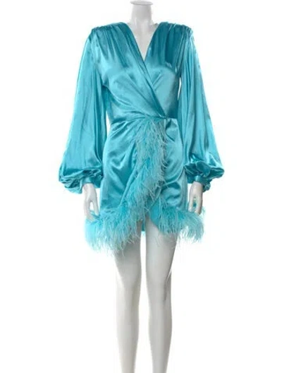 Pre-owned Bronx And Banco V-neck Mini Dress W/ Tags In Blue
