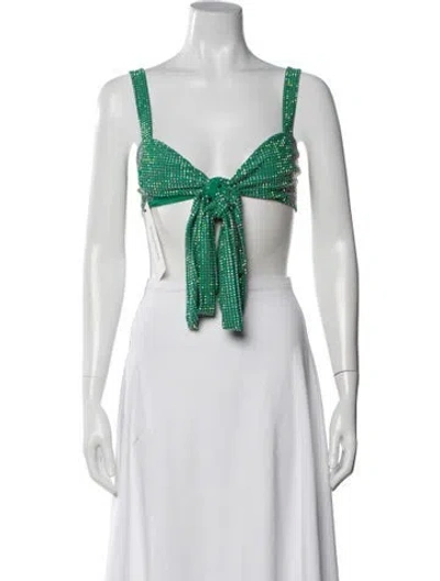 Pre-owned Bronx And Banco V-neck Sleeveless Crop Top W/ Tags In White