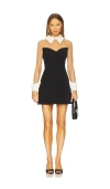 Bronx And Banco Wednesday Mesh Mini Dress In Black