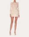 Bronx And Banco Casey Floral Fit-&-flare Mini Dress In Neutrals