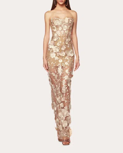 Bronx And Banco Jasmine Maxi Dress In Gold