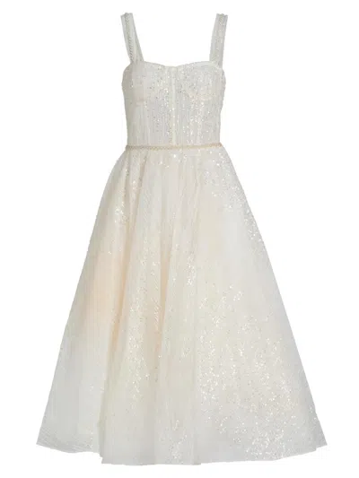 Bronx And Banco Mademoiselle Bridal Midi Dress In White
