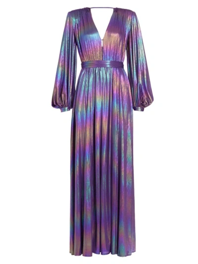 Bronx And Banco Women's Zoe Gradient Metallic Gown In Purple Multi