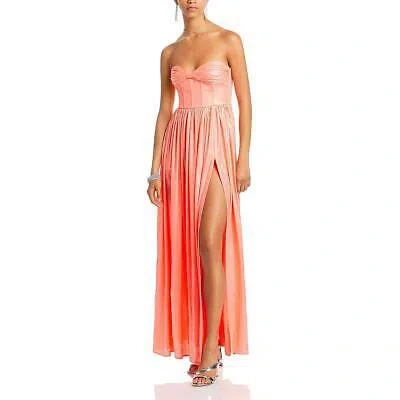 Pre-owned Bronx And Banco Womens Pink Metallic Polyester Evening Dress Gown S Bhfo 9745