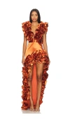 Bronx And Banco X Revolve Aurora Gown In Burnt Orange