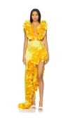 Bronx And Banco X Revolve Aurora Gown In Yellow