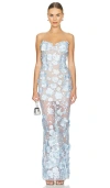 Bronx And Banco X Revolve Jasmine Maxi Dress In Baby Blue