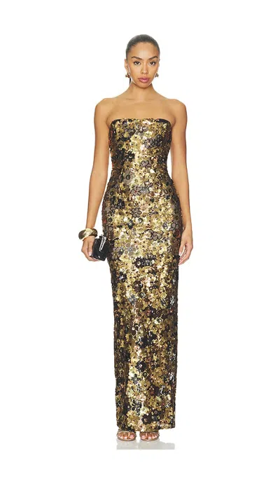 Bronx Banco Farah Maxi Dress In Gray