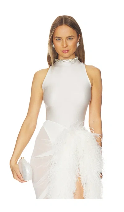 Bronx Banco Gaia Blanc Mesh Bodysuit In White