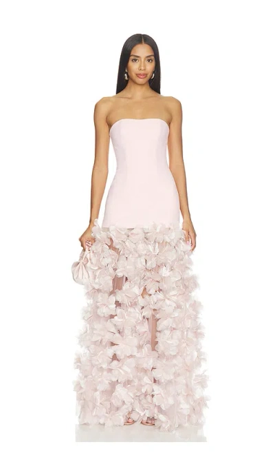Bronx Banco Harper Strapless Gown In Blush