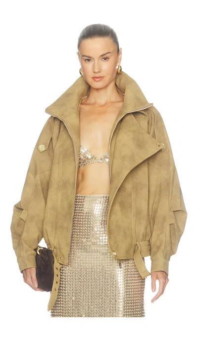 Bronx Banco Oasis Eco Suede Jacket In Brown