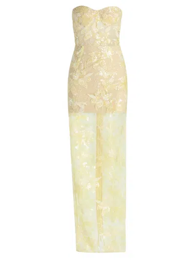 Bronx Banco Women's Sequin-embellished Sheath Maxi Dress In Gold