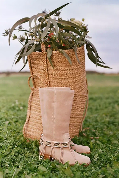 Bronx Kyley Fringe Boots In Neutral