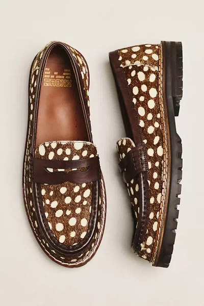 Bronx Sor-aya Penny Loafers In Brown