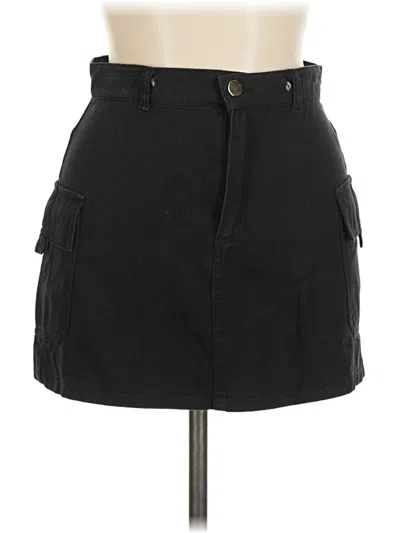 Pre-owned Bronze Snake Casual Skirt In Black