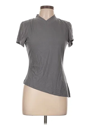 Bronze Snake Short Sleeve Turtleneck In Gray
