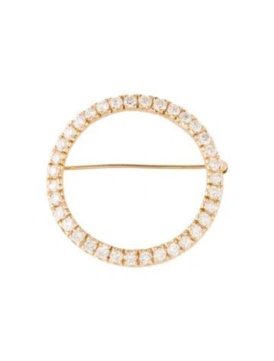 Pre-owned Brooch 14k 2.50ctw Diamond Circle  Pin In Multi